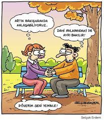 artik bakisarakda anlasabiliyoruz dahi anlamindaki de ayri bakilir doverim seni yeminle karikatur mizah matrak komik espr karikatur komik mizah