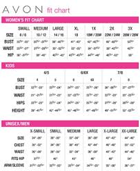 Avon Fit Chart Avon Beauty Order Today Www Youravon Com