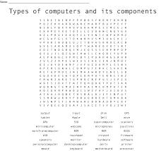 Our sister site has crossword puzzles. Types Of Computers And Its Components Word Search Wordmint
