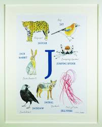 Animal Alphabet Letter J Animals Beginning With J Etsy Animal Alphabet Letters Nursery Art Boy Animal Alphabet
