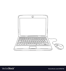 Laptop Computer Royalty Free Vector Image Vectorstock Sponsored Royalty Computer Laptop Free Ad Computer Sketch Laptop Drawing Vector Free