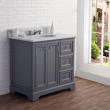 Bathroom vanity 36 inches wide. 36 Inch Wide Cashmere Grey Single Sink Carrara Marble Bathroom Vanity From The Derby Collection Overstock 22514269