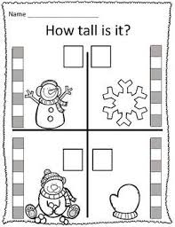 Tall Short Winter Measurement Worksheets Measurement Worksheets Winter Math Winter Math Activities