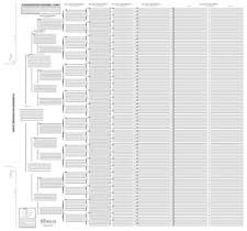 Treeseek 15 Generation Pedigree Chart 5 Blank Genealogy Forms For Family Tree