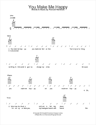 Here are 9 ways to make an office in the living room instead! The Ukuleles You Make Me Happy Sheet Music Pdf Notes Chords Pop Score Ukulele With Strumming Patterns Download Printable Sku 114718