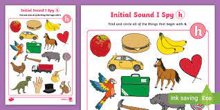 Initial Sounds I Spy Activity Letter H