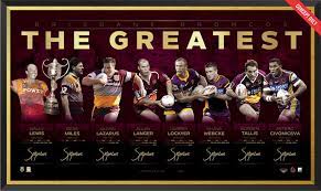 The brisbane broncos rugby league football club ltd., commonly referred to as the brisbane broncos or colloquially as red hill, are an. Brisbane Broncos Hall Of Fame Lithograph