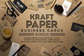 Kraft & vintage business cards. Kraft Paper Business Cards Bundle On Behance