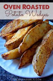 Oven Roasted Potato Wedges Recipe Recipes Roasted Potato Wedges Food