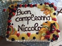 Torta Per Il Primo Compleanno Del Mio Nipotino Preparata Con Amore Pan Di Spagna E Crema Pasticciera Con Gocce Di Cioccolato Torte Gocce Di Cioccolato Dolci