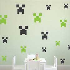 Minecraft Creeper Kit Wall Designs Minecraft Game Wall Decals Minecraft Creeper Bedroom Wall Sticker Diy Minecraft Room Bedroom Decals Minecraft Bedroom