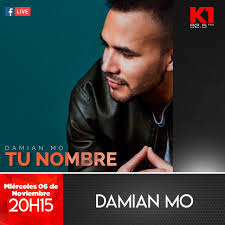 Este miércoles 6 de noviembre en #Discópolis disfrutaremos de una  #guitarreada 🎸 con #DamianMo 🎶 desde las 20H15 para presentarnos  #TuNombre junto a Fabian Cedillo. Síguenos en #FacebookLive 👈.