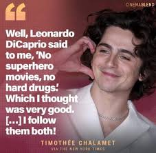 And yet he's playing Paul Atreides, a superhero with a drug addiction. 😳😂