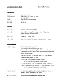 If you were writing your resume you would include only the work information that relates specifically to the job you're applying for, but for a curriculum vitae, you would also include all your teaching experience, lab and field work. Doc Curriculum Vitae Today Working Holiday Visa Hans Wurst Academia Edu