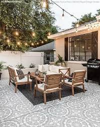 Your front yard is what sets the tone for your whole home, and if it doesn't look good, most people might there are so many different things you can do for your front yard; Mandala Fusion Tile Stencil Patio Design Backyard Furniture Patio Flooring