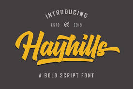 Casual script, contemporary, font, formal script, handwritten, modern. Download Hayhills Bold Script Font Otf Ttf