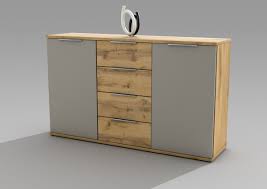 Für das wohnzimmer ist eine sorgfältig ausgesuchte kommode ein doppelter gewinn: Kommode Capri Sideboard Wohnzimmer Schlafzimmer Flur Wildeiche Grau 150cm