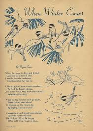 Bird Songs For Kids When Winter Comes Winter Poems Kids Poems Childrens Poetry