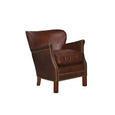 Fauteuil Club En Cuir Marron Et Tissu Retro Yale Fauteuils Interior S