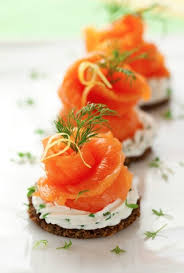 Smoked Salmon Roses 50 Pieces Per Tray Canapes Recipes Food Snacks