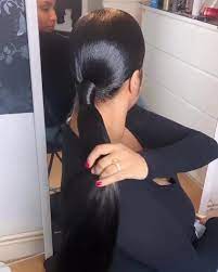 Mell Rose On Instagram Perfect Low Ponytail Natural Hair No Need To Relax N Protective Hairstyles For Natural Hair Natural Hair Styles Sleek Ponytail