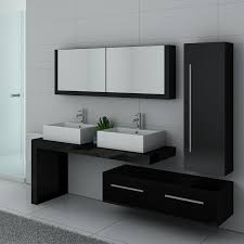 Brillantes ou mates, les vasques noires s'imposent aujourd'hui dans la salle de bains. Meuble De Salle De Bain Double Vasque Noir Laque Meuble De Salle De Bain Noir Laque Bref Dis9350n