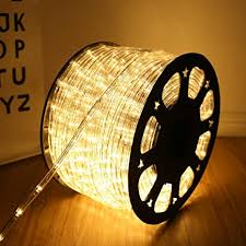 Amazon Com 100 Feet 720 Led Rope Lights 2 Wire Low Voltage Waterproof Rope Lights Outdoor Indoor Background Lighting Idear For Trees Bridges Eaves Pool Wedding Use Warm White Home Improvement