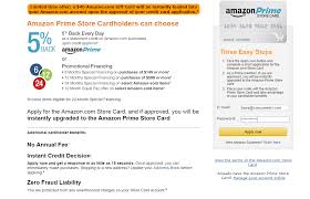 How do i get a amazon prime store card? Amazon Adds 5 Cash Back For Prime Members To Store Credit Card Consumerist