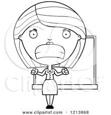 Download the perfect black and white pictures. Cartoon Of A Black And White Mad Female Teacher Royalty Free Vector Clipart By Cory Thoman 1213868