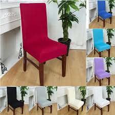 Details About Dining Room Wedding Banquet Chair Cover Party Decor Seat Cover Stretch Spandex Dining Room Seat Covers Dining Chair Covers Outdoor Dining Furniture