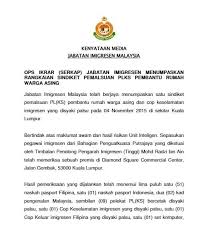 Check spelling or type a new query. Kenyataan Media Ketua Jabatan Imigresen Malaysia Facebook