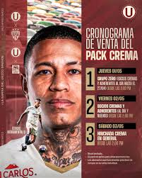 𝗝Ⓤ𝗡𝗧𝗢𝗦 𝗘𝗡 𝗖𝗔𝗗𝗔 𝗣𝗔𝗦𝗢💪💛 Anunciamos el cronograma de venta  del Pack Crema para nuestros partidos ante Independiente del Valle y  Alianza Atlético. 🎟️ Adquiérelas desde mañana a través de Ticketmaster  Perú #LaGarraDelÚnicoGrande #