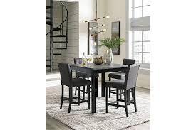 Camila rectangular counter height table. Garvine Counter Height Dining Table And Bar Stools Set Of 5 Ashley Furniture Homestore
