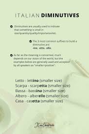 A Different Language Is A Different Vision Of Life Meaning Diminutives Are Usually Used To Indicate That Something Is Small In Size Quantity Quality Importance E Learning Italian Italian Language Learning Italian Words