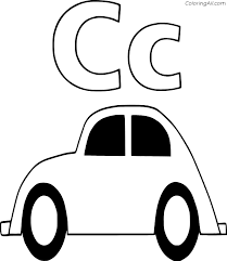Next time you take your kid to a beach, he is sure to remember coloring this picture. C Is For Car Coloring Page Coloringall
