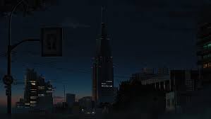 Image of free download anime night beach background by wbd 1948x3000. Anime Computer Sky Urban City Hd Wallpaper Wallpaperbetter