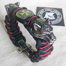 Contact paracord bracelet on messenger. Paracord Bracelet With Steel Beads Wolf Head And Templar Cross Viking Style Ebay