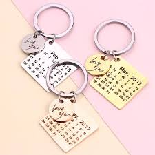 Love K Chain Personalized Calendar Key Chain Calendar Keychain Personalised Calendar Girlfriend Gifts
