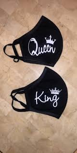 King And Queen Washable Face Mask Sold Separately Or Set Etsy In 2020 King Of Hearts Costume King And Queen Costume Face Mask