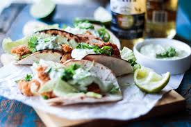 Unique, yet tasteful, this recipe is inspired by the fresh seafood recipes in mexico and central america. Spicy Fiske Tacos Med Avocadodip