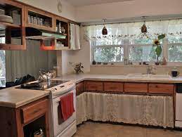 One great thing about keeping your cabinet style congruous with your house style: 300 Conserve W Cabinet Curtains Ideas Sink Skirt Kitchen Design Home