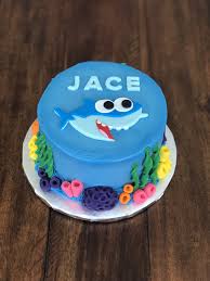 1st Birthday Baby Shark Smash Cake Ideas Baby Shark Smash Cake Cake Smash Shark Birthday Cakes Smash Cake Boy