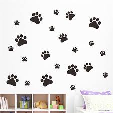 Multicolor Dog Or Cat Paw Print Wall Stickers Walking Paw Prints Wall Decal Home Art Decor Or Car Sticker Kids Room Wall Decor Kids Room Decals Sticker Decor