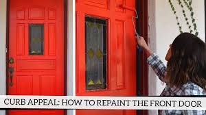 Preparing the canvas for painting; Curb Appeal How To Repaint Your Front Door Youtube