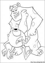 Printable coloring pages for kids. Monsters Inc Coloring Pages On Coloring Book Info