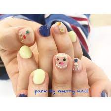 美容学生さんネイル 初々しくて可愛いお客様 ブルー イエロー 顔ネイル nail nails nailist instanail nailart gelnail nailsalon follow follwme instag nails instagram posts nail art