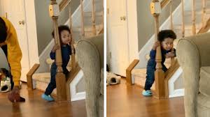 Curious Toddler Gets Head Stuck In Stairs Twice Youtube