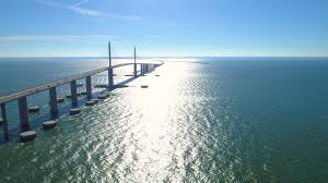 Sunshine Skyway Bridge Tampa Bay Florida Shot With A Drone
