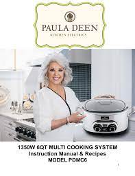 Ingredients in pressure cooker whole chicken. Multi Cooker Paula Deen Pdmc6 Edited Manualzz