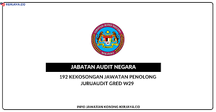 Institusi audit telah wujud di tanah melayu sejak pentadbiran british pada awal abad ke 20 bagi memperkukuhkan sistem pentadbiran. 192 Kekosongan Jawatan Penolong Juruaudit Jabatan Audit Negara